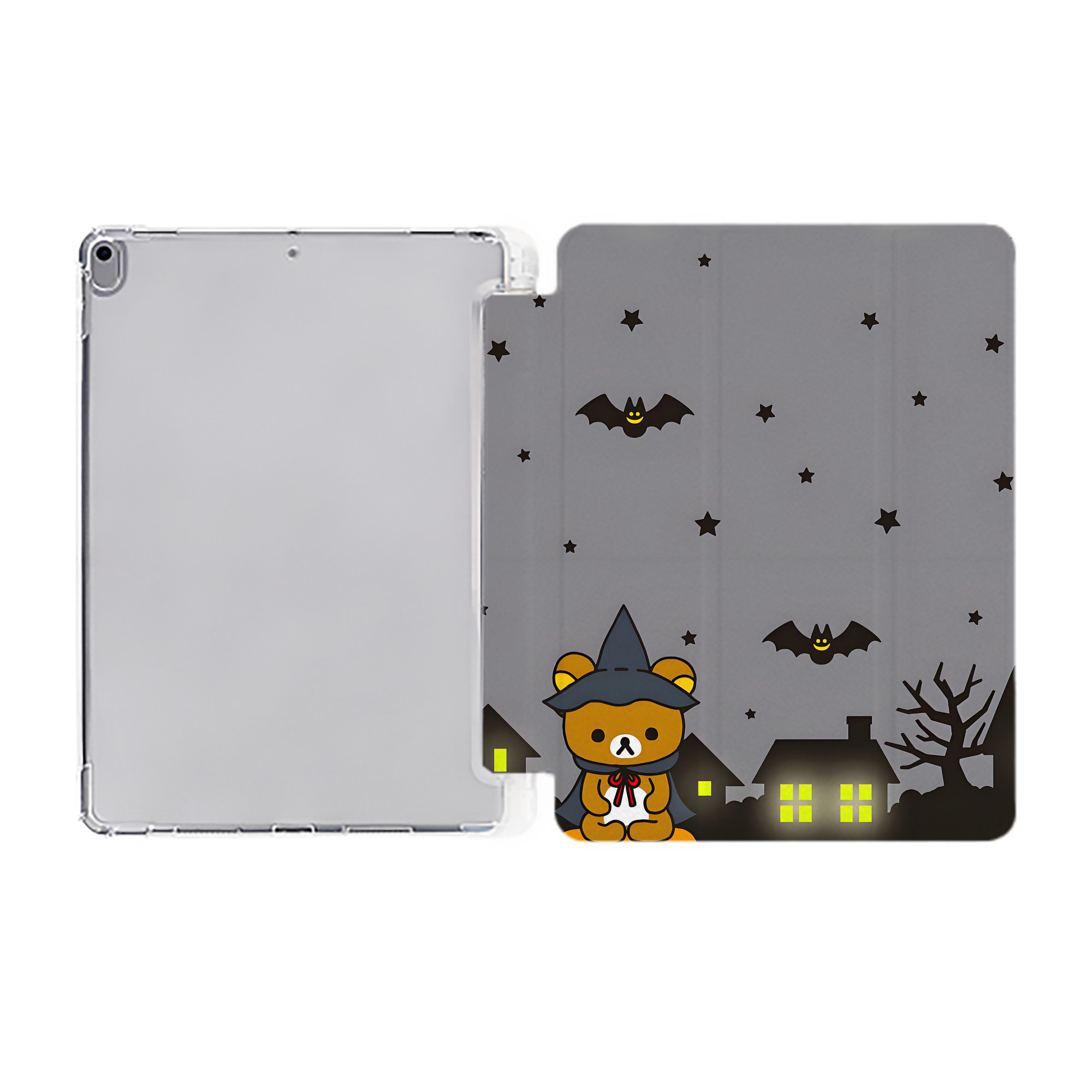 （画像用） リラックマ リラックマ キイロイトリ Rilakkuma Korilakkuma Kiiroitori IPad ケース ペン収納付き 三つ折りスタンド PUレザー×シリコン 対応機種9.5/10.5/10.9インチ